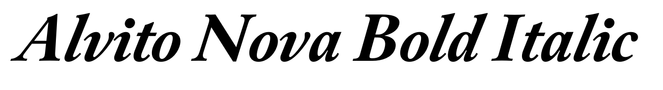 Alvito Nova Bold Italic